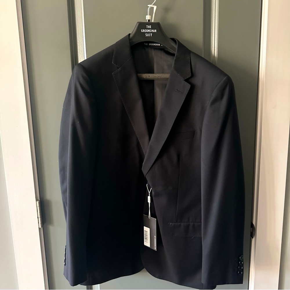 NWT The Groosman Suit - Black Slim Jacket - Size 42